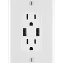 Tamper-resistant wall receptacle