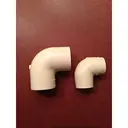 White PVC 90-degree elbow