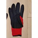 Work glove with black coated palm
